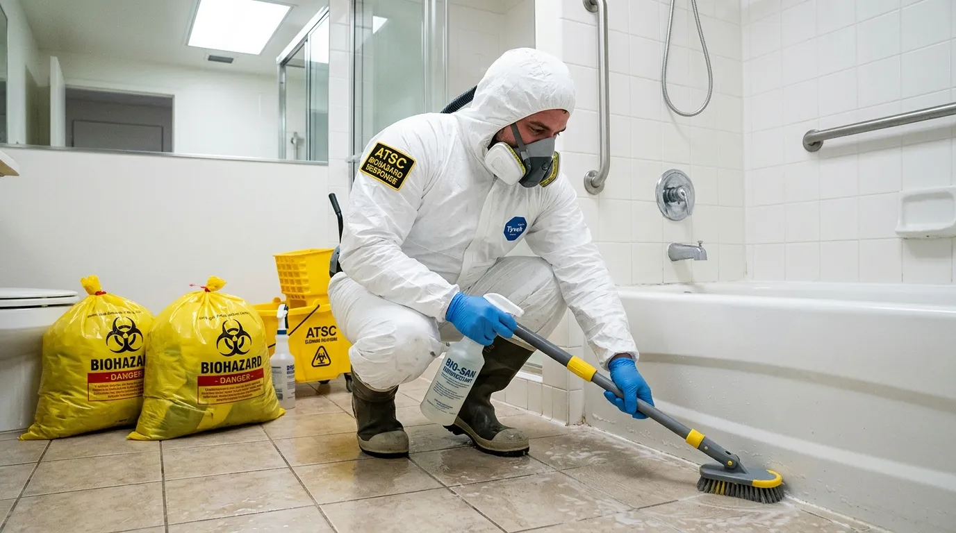 Decontamination equipment deployed for Blood Cleanup in North Attleborough Center